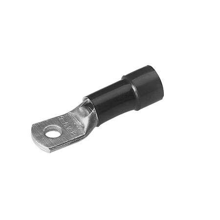 Burndy Cu Compress Lug, Rng Tngue, 1 Hole, 6AWG, 1/4" Stud, Nylon Insul, 600V YAEV6CH